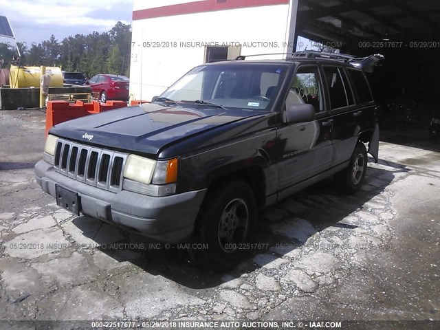 1J4GZ58S0WC275229 - 1998 JEEP GRAND CHEROKEE LAREDO/TSI BLACK photo 2