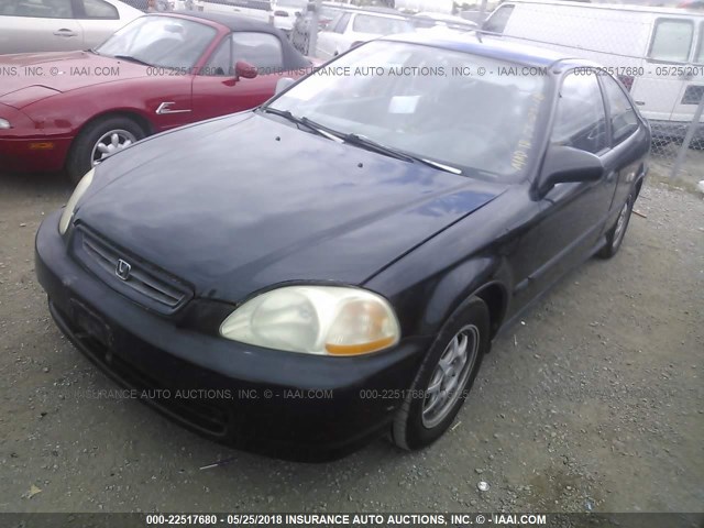 1HGEJ7227WL097202 - 1998 HONDA CIVIC HX BLACK photo 2