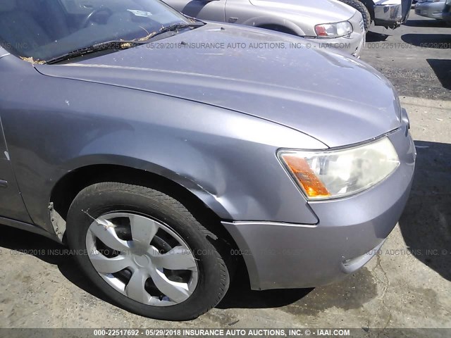 5NPEU46F87H166972 - 2007 HYUNDAI SONATA SE/LIMITED SILVER photo 6