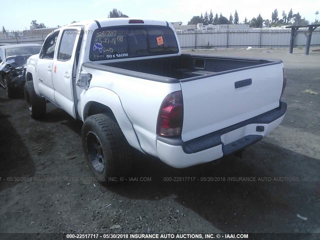 3TMJU62N58M067464 - 2008 TOYOTA TACOMA DOUBLE CAB PRERUNNER WHITE photo 3