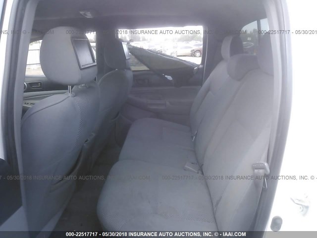 3TMJU62N58M067464 - 2008 TOYOTA TACOMA DOUBLE CAB PRERUNNER WHITE photo 8