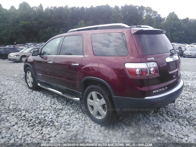 1GKER337X7J169764 - 2007 GMC ACADIA SLT-2 RED photo 3