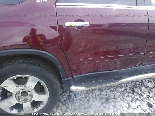 1GKER337X7J169764 - 2007 GMC ACADIA SLT-2 RED photo 6