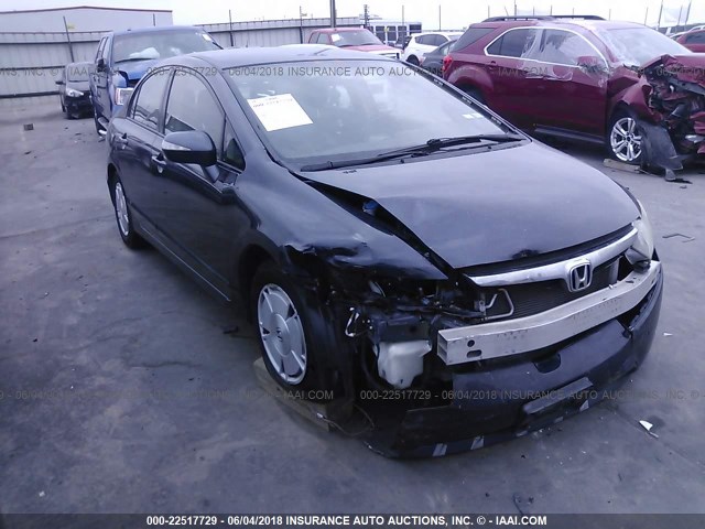 JHMFA36248S020770 - 2008 HONDA CIVIC HYBRID BLUE photo 1