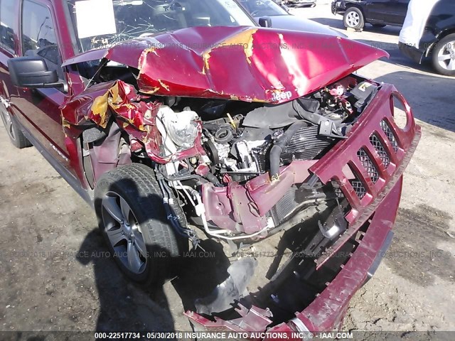 1C4NJPFA7GD726775 - 2016 JEEP PATRIOT LATITUDE RED photo 6