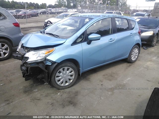 3N1CE2CP0FL438289 - 2015 NISSAN VERSA NOTE S/S PLUS/SV/SL/SR BLUE photo 2
