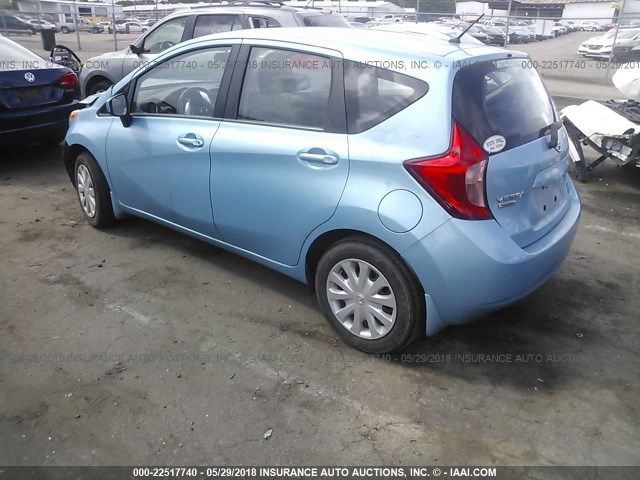 3N1CE2CP0FL438289 - 2015 NISSAN VERSA NOTE S/S PLUS/SV/SL/SR BLUE photo 3