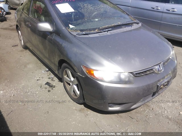 2HGFG12836H509732 - 2006 HONDA CIVIC EX GRAY photo 1