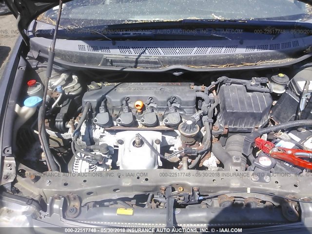 2HGFG12836H509732 - 2006 HONDA CIVIC EX GRAY photo 10