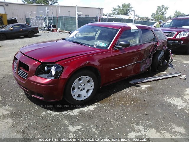 2D4FV47T07H641256 - 2007 DODGE MAGNUM SE RED photo 2