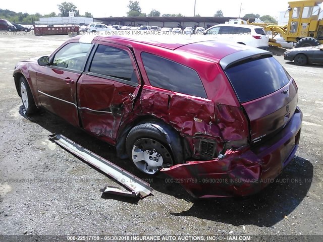 2D4FV47T07H641256 - 2007 DODGE MAGNUM SE RED photo 3