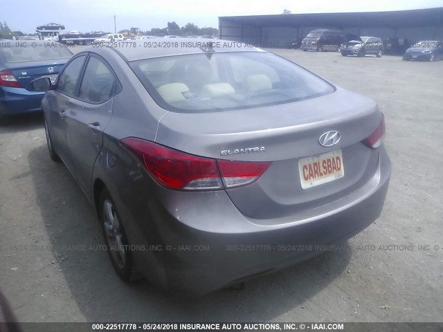 5NPDH4AE5BH004482 - 2011 HYUNDAI ELANTRA GLS/LIMITED GRAY photo 3