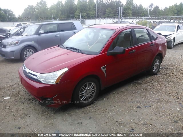 1FAHP35N98W142088 - 2008 FORD FOCUS SE/SEL/SES RED photo 2
