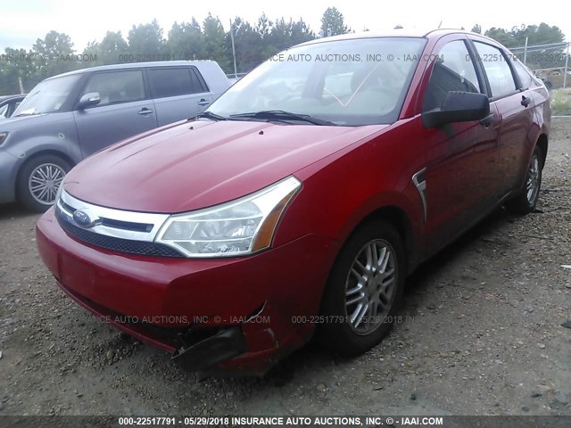 1FAHP35N98W142088 - 2008 FORD FOCUS SE/SEL/SES RED photo 6