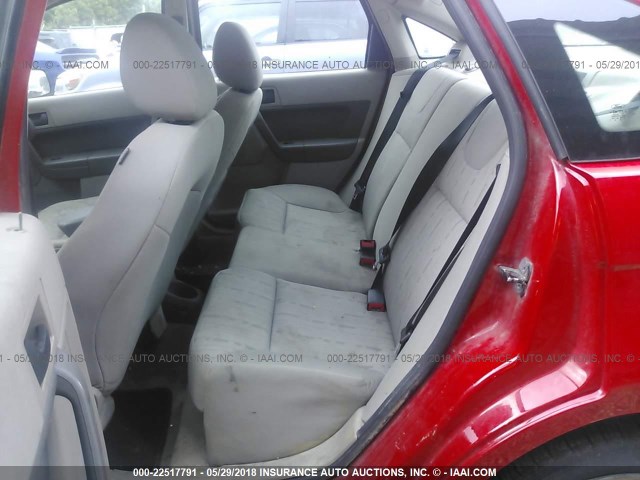 1FAHP35N98W142088 - 2008 FORD FOCUS SE/SEL/SES RED photo 8