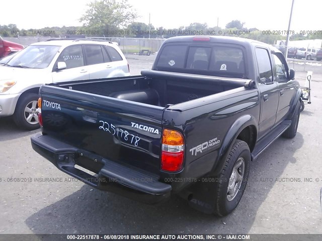 5TEHN72N82Z093942 - 2002 TOYOTA TACOMA DOUBLE CAB BLACK photo 4