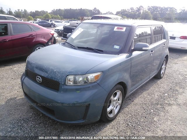 JTLKE50E281019341 - 2008 TOYOTA SCION XB GREEN photo 2