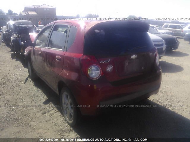 KL1TD6DEXBB231819 - 2011 CHEVROLET AVEO LS/LT 红色 照片 3