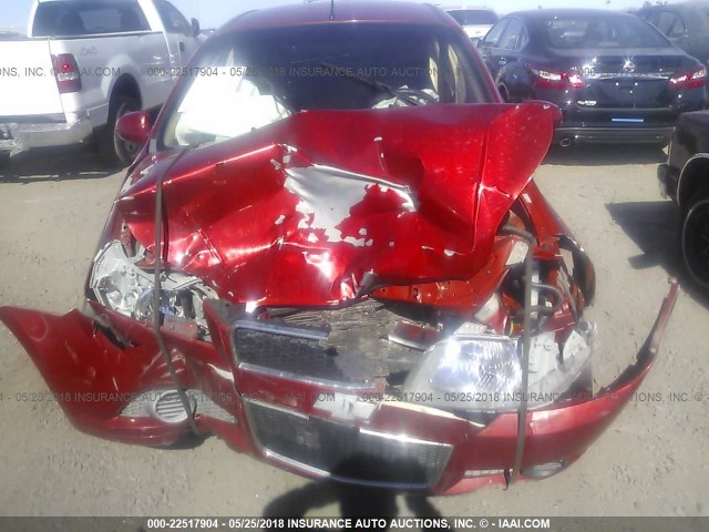 KL1TD6DEXBB231819 - 2011 CHEVROLET AVEO LS/LT 红色 照片 6