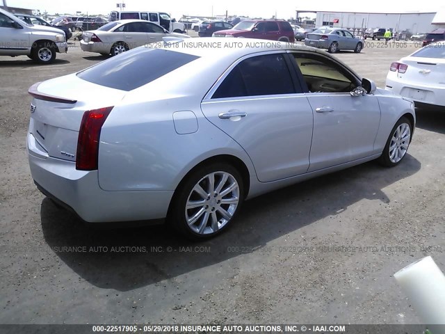 1G6AB5RX7F0111037 - 2015 CADILLAC ATS LUXURY SILVER photo 4