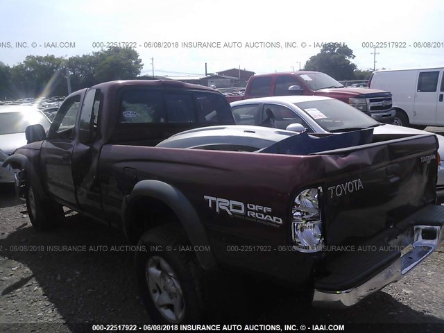 5TESN92N11Z768238 - 2001 TOYOTA TACOMA XTRACAB PRERUNNER 红色 照片 3