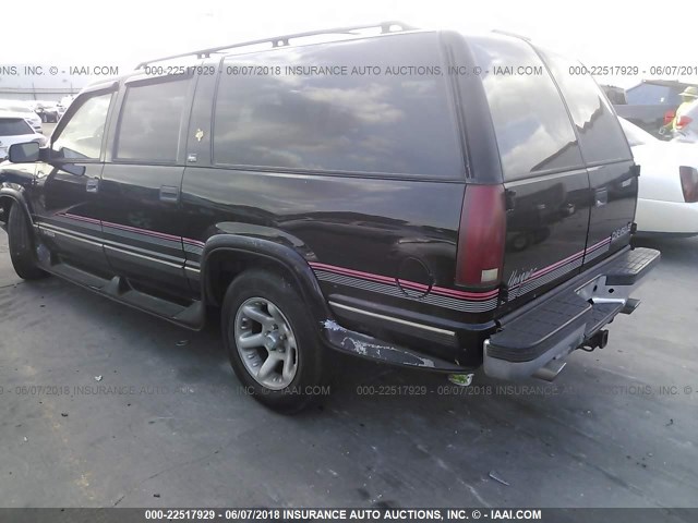 3GNEC16R3XG245896 - 1999 CHEVROLET SUBURBAN C1500 BLACK photo 3