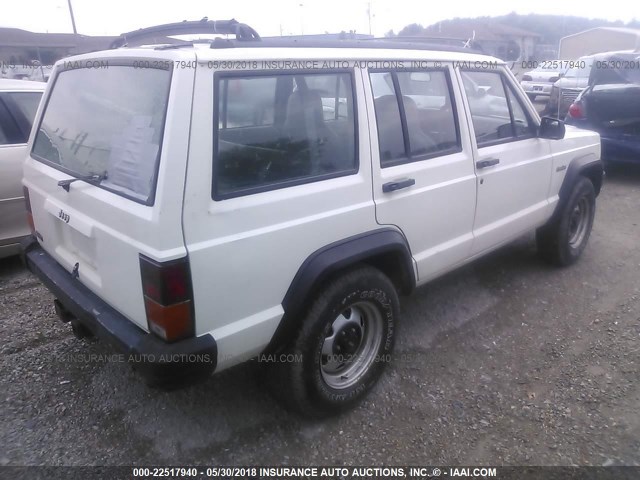 1J4FJ28S1TL192728 - 1996 JEEP CHEROKEE SE WHITE photo 4