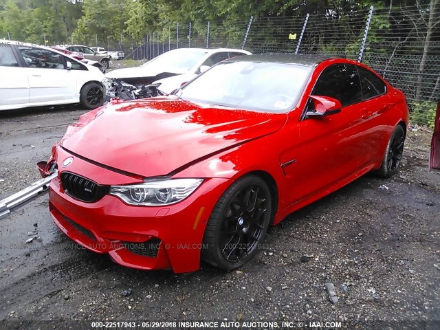 WBS3R9C52GK337937 - 2016 BMW M4 RED photo 2