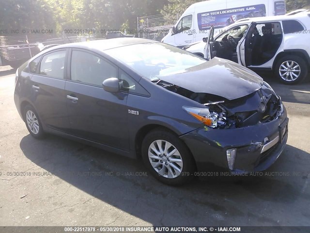 JTDKN3DP8C3007753 - 2012 TOYOTA PRIUS PLUG-IN  GRAY photo 1