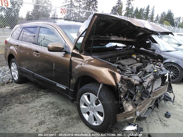 4S4BRBCC5B3438686 - 2011 SUBARU OUTBACK 2.5I PREMIUM BROWN photo 1