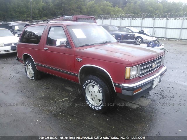 1GNCT18Z1J0152939 - 1988 CHEVROLET BLAZER S10 RED photo 1