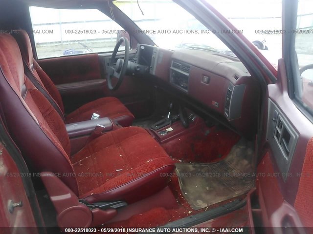 1GNCT18Z1J0152939 - 1988 CHEVROLET BLAZER S10 RED photo 5