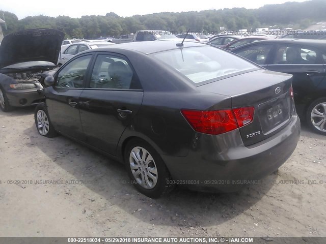 KNAFU4A25B5425237 - 2011 KIA FORTE EX GRAY photo 3