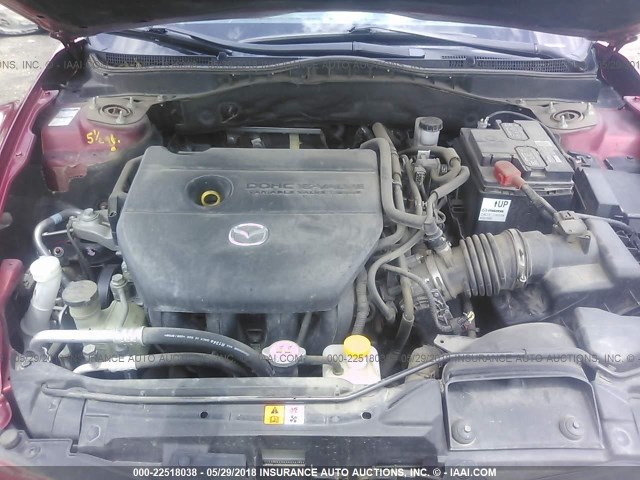 1YVHZ8DH6C5M31421 - 2012 MAZDA 6 I RED photo 10