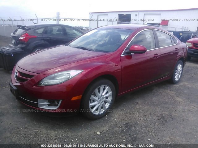 1YVHZ8DH6C5M31421 - 2012 MAZDA 6 I RED photo 2