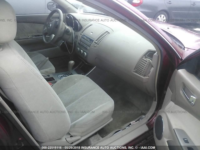 1N4AL11D15C230130 - 2005 NISSAN ALTIMA S/SL MAROON photo 5