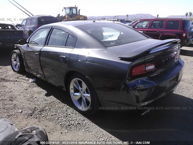 2C3CDXCT2EH143751 - 2014 DODGE CHARGER R/T GRAY photo 3