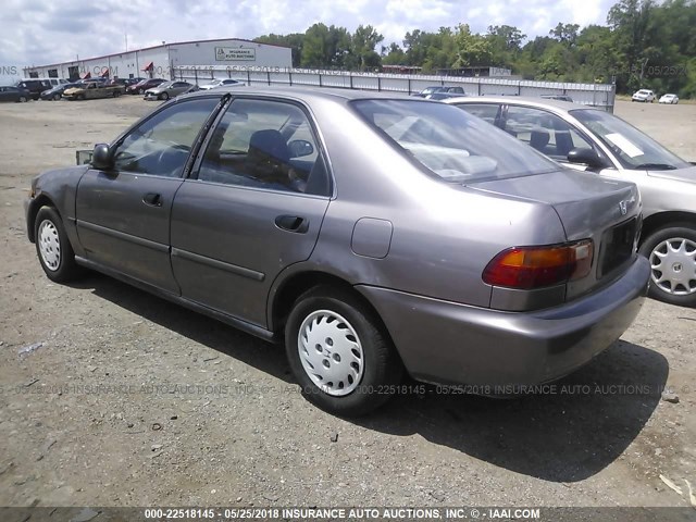 JHMEG8658NS011390 - 1992 HONDA CIVIC LX/EX GRAY photo 3