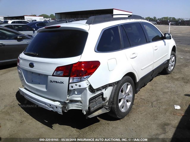 4S4BRCKC1C3267153 - 2012 SUBARU OUTBACK 2.5I LIMITED WHITE photo 4