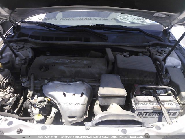 4T1BE46K59U368136 - 2009 TOYOTA CAMRY SE/LE/XLE SILVER photo 10