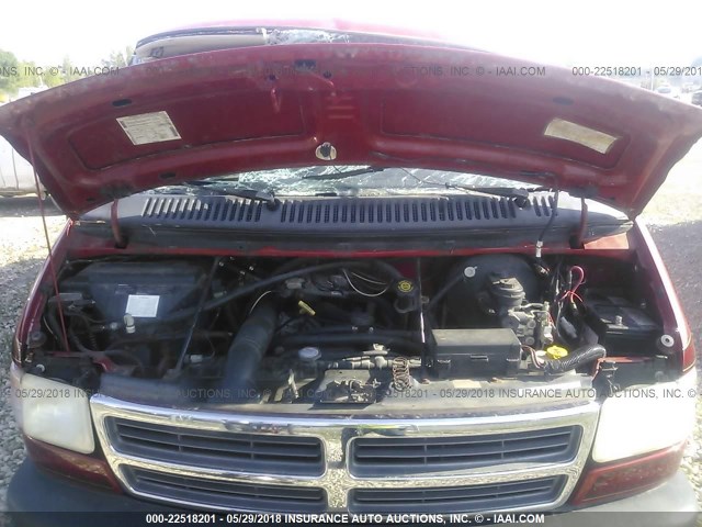 2B6HB21YXVK570028 - 1997 DODGE RAM VAN B2500 RED photo 10