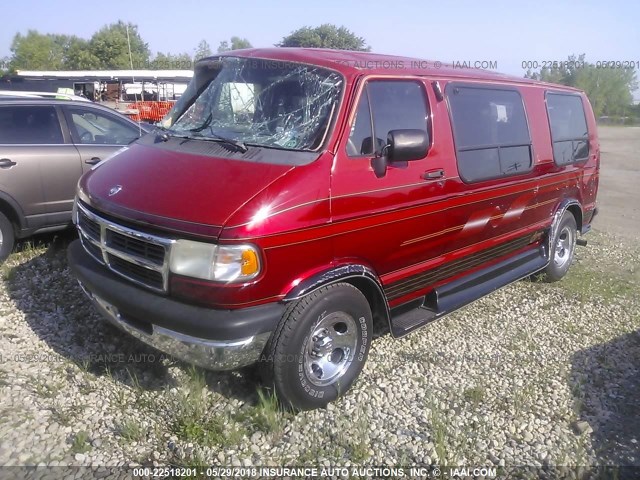 2B6HB21YXVK570028 - 1997 DODGE RAM VAN B2500 RED photo 2