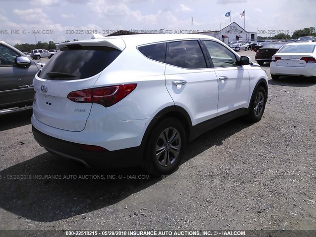 5XYZT3LB5DG122821 - 2013 HYUNDAI SANTA FE SPORT  WHITE photo 4