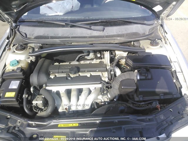 YV1RS612552431573 - 2005 VOLVO S60 SILVER photo 10