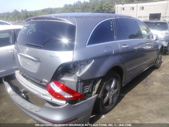 4JGCB6FE9BA113211 - 2011 MERCEDES-BENZ R 350 4MATIC GRAY photo 4