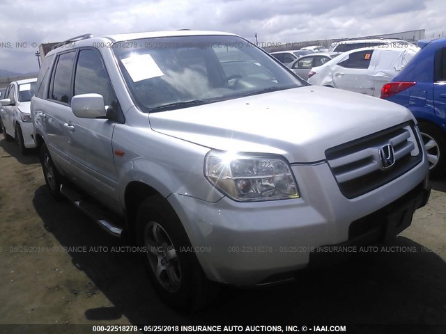 5FNYF285X6B045180 - 2006 HONDA PILOT EX SILVER photo 1