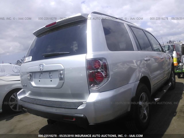 5FNYF285X6B045180 - 2006 HONDA PILOT EX SILVER photo 4