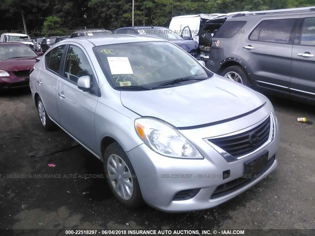 3N1CN7AP2CL818522 - 2012 NISSAN VERSA S/SV/SL SILVER photo 1