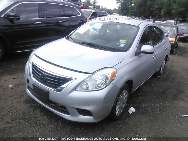 3N1CN7AP2CL818522 - 2012 NISSAN VERSA S/SV/SL SILVER photo 2