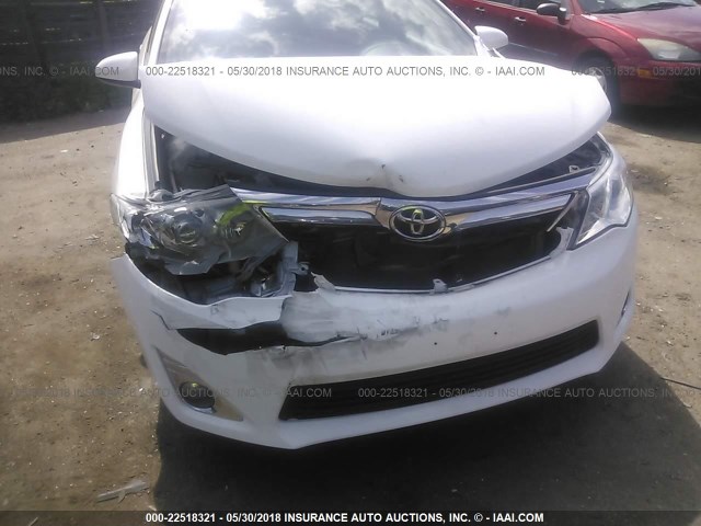 4T1BK1FK9CU523558 - 2012 TOYOTA CAMRY SE/XLE WHITE photo 6